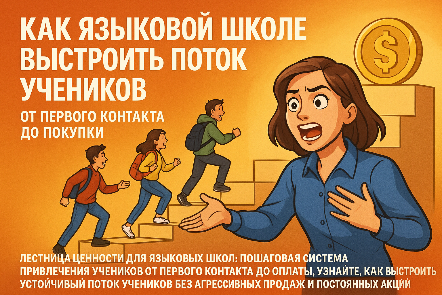Как языковой школе выстроить поток учеников: от первого контакта до покупки